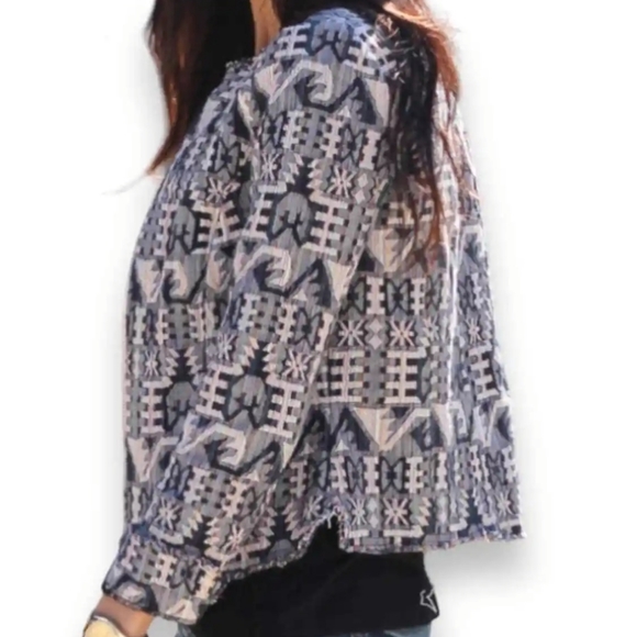 Anthropologie Hei Hei Faifo Woven Tapestry Blazer 8 - Picture 2 of 4